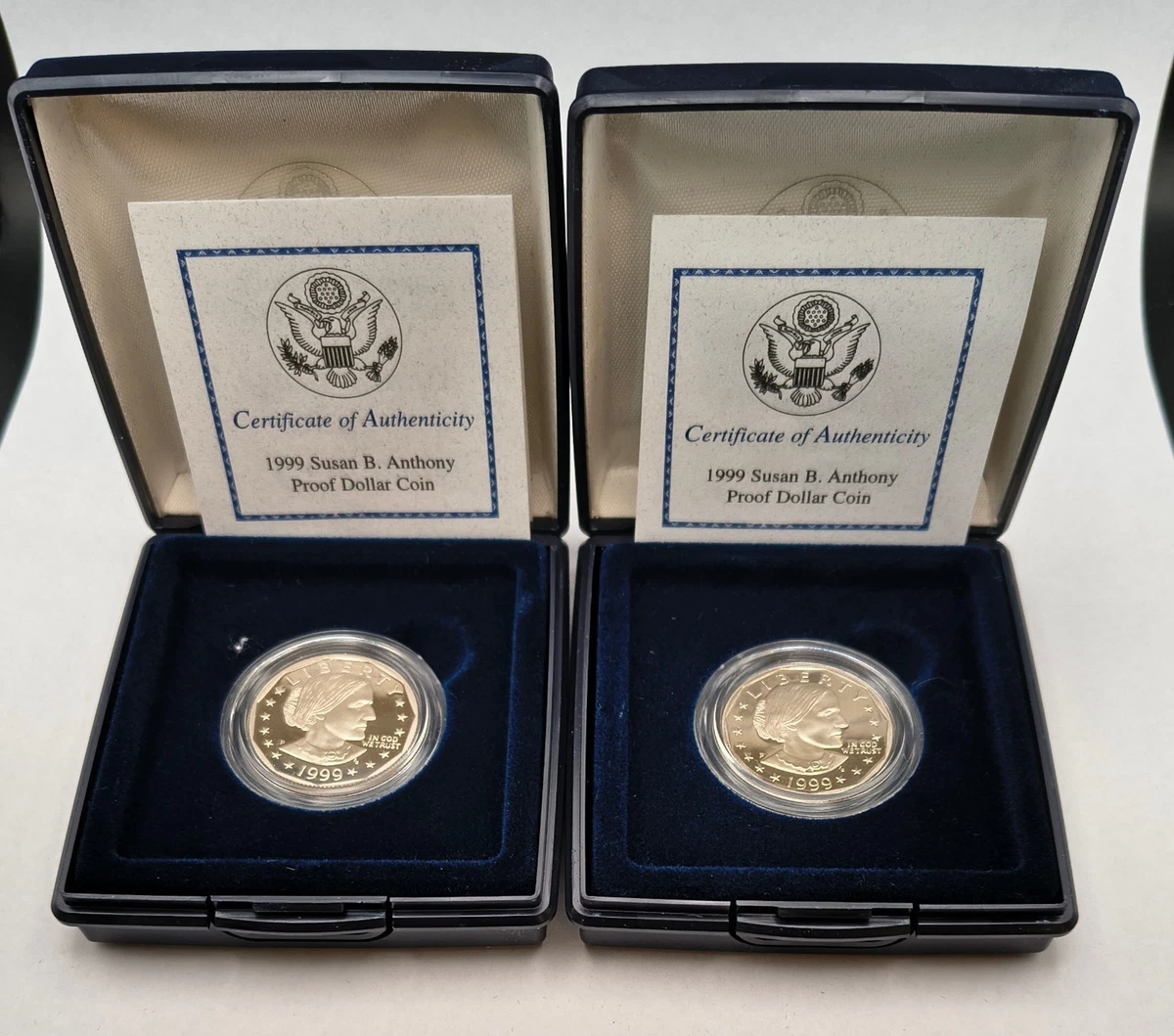 Uncertified 1999 Susan B Anthony Dollars (1979-1981, 1999) for