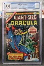 GIANT-SIZE DRACULA #5 ~ 6/75 ~ CGC Grade 7.0, White Pages ~ New Slab as of 12/25