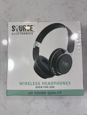 New Source Electronics Wireless Headphones Over-the-Ear Black NIB