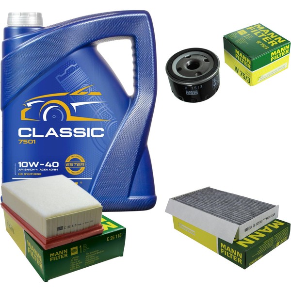 Inspektionspaket 5L Mannol Classic 10W-40 FüR Renault Megane III Grandtour 1.6-image