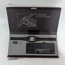 Rare Seiko Data-2000 UD11AM w/ Keyboard, Box & Papers – 1980s Early Smartwatch