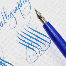 FLEX nib Fountain Pen stilografica pennino Flessibile Lapis BLUE