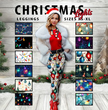 Christmas Lights Leggings 3 - Santa Festive Holiday Fashion Leggings Gift