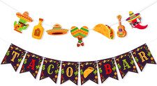 Taco Bar Banner Mexican Fiesta Party Decorations