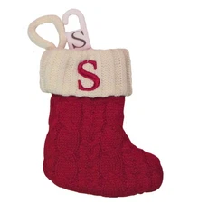 Mini 8 H x 4W x 3D Red Traditional Christmas Stocking