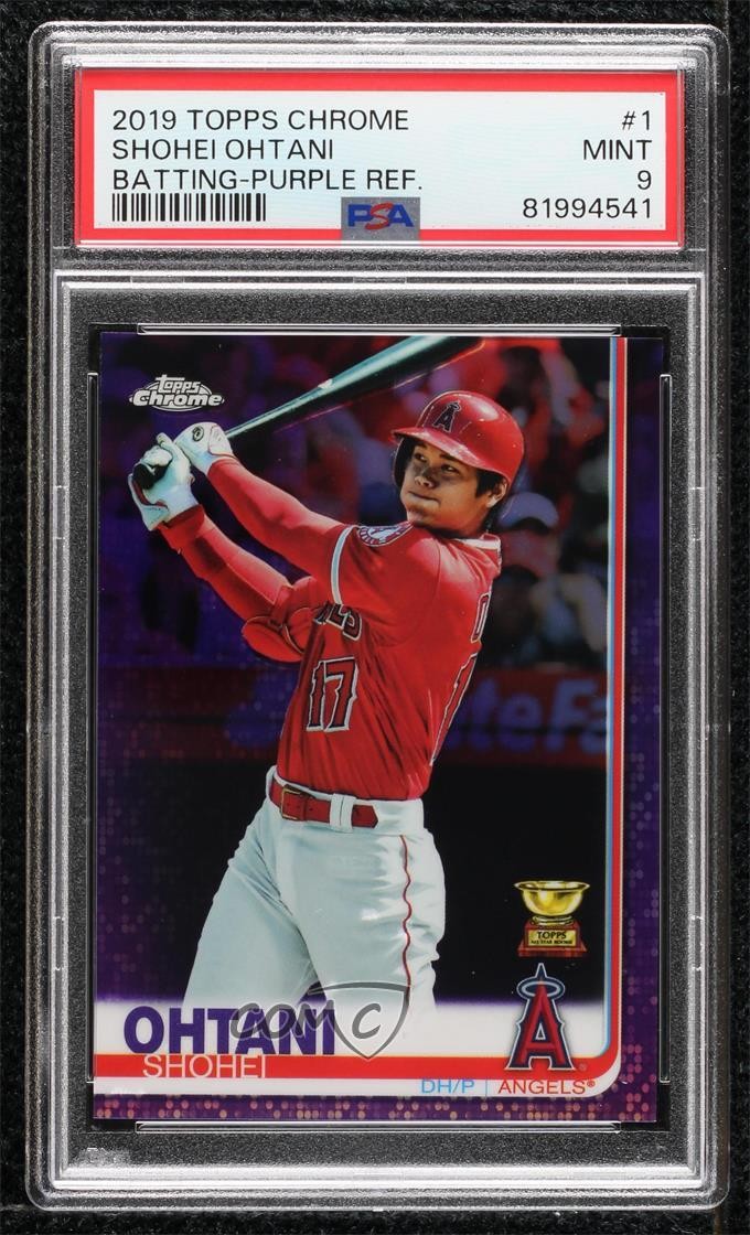 2019 Topps Chrome Purple Refractor 79/299 Shohei Ohtani #1 PSA 9 MINT 01dw