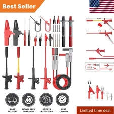 Professional 28PCS Multimeter Leads Set with Gold-Plated Needles & Clips