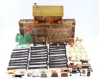 Marx Western Ranch Set Cowboy Playset Tin Litho Cabin Accessories Figures