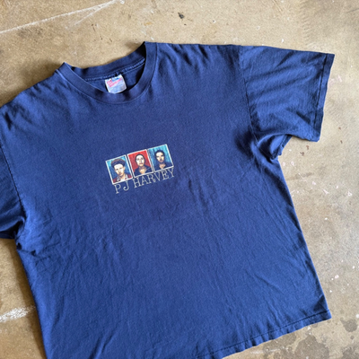 PJ HARVEY Tシャツ 1992年ヴィンテージ カスタム物 1992 VINTAGE 90s PJ HARVEY (DRY ALBUM) PROMO T-SHIRT MEN SZ XL