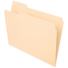 Office Depot Brand File Folders, 1/3 Tab Cut, Left Position, Letter Size, 100Pk
