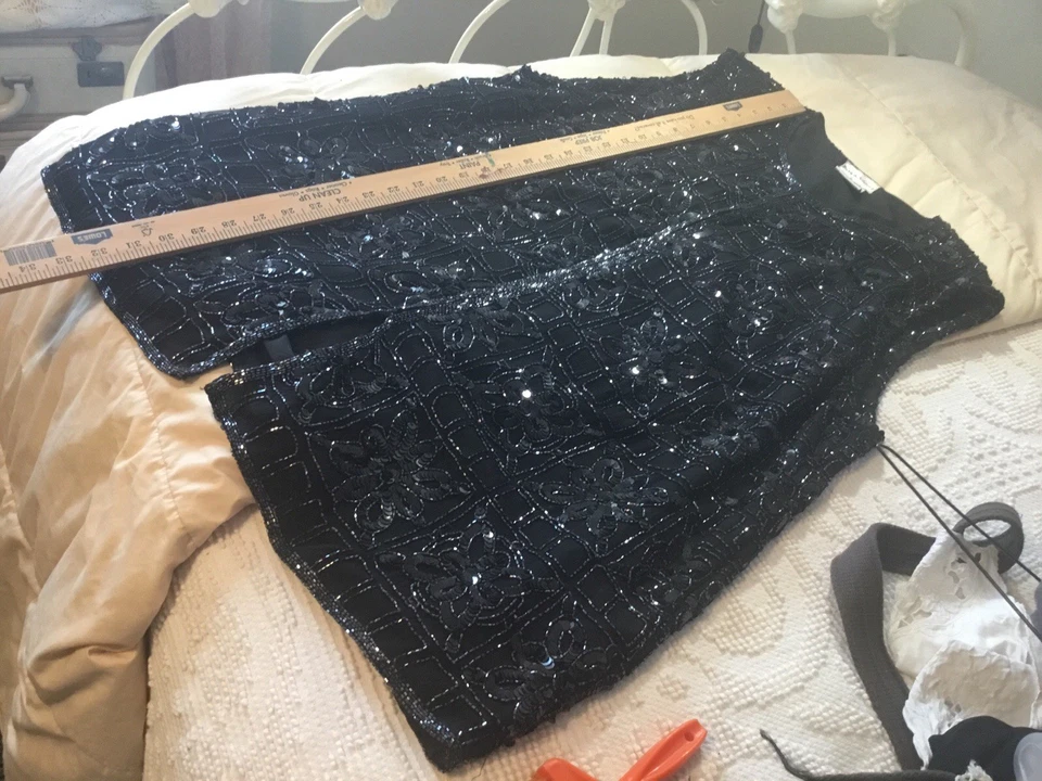 ¡Brila vintage! Chaleco largo con cuentas/top sin mangas grande para mujer  Foto 4 de 4