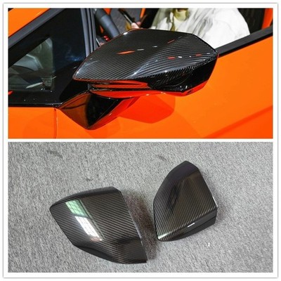 real dry carbon fiber rearview side mirror cap cover for lamborghini revuelto