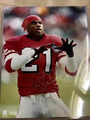 DION SANDERS 8x10 AUTOPGRAPHED PHOTO