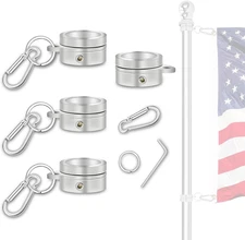 Flag Pole Rotating Rings for 3/4~1 Inch Diameter Flag Pole, Aluminum Alloy Flag 