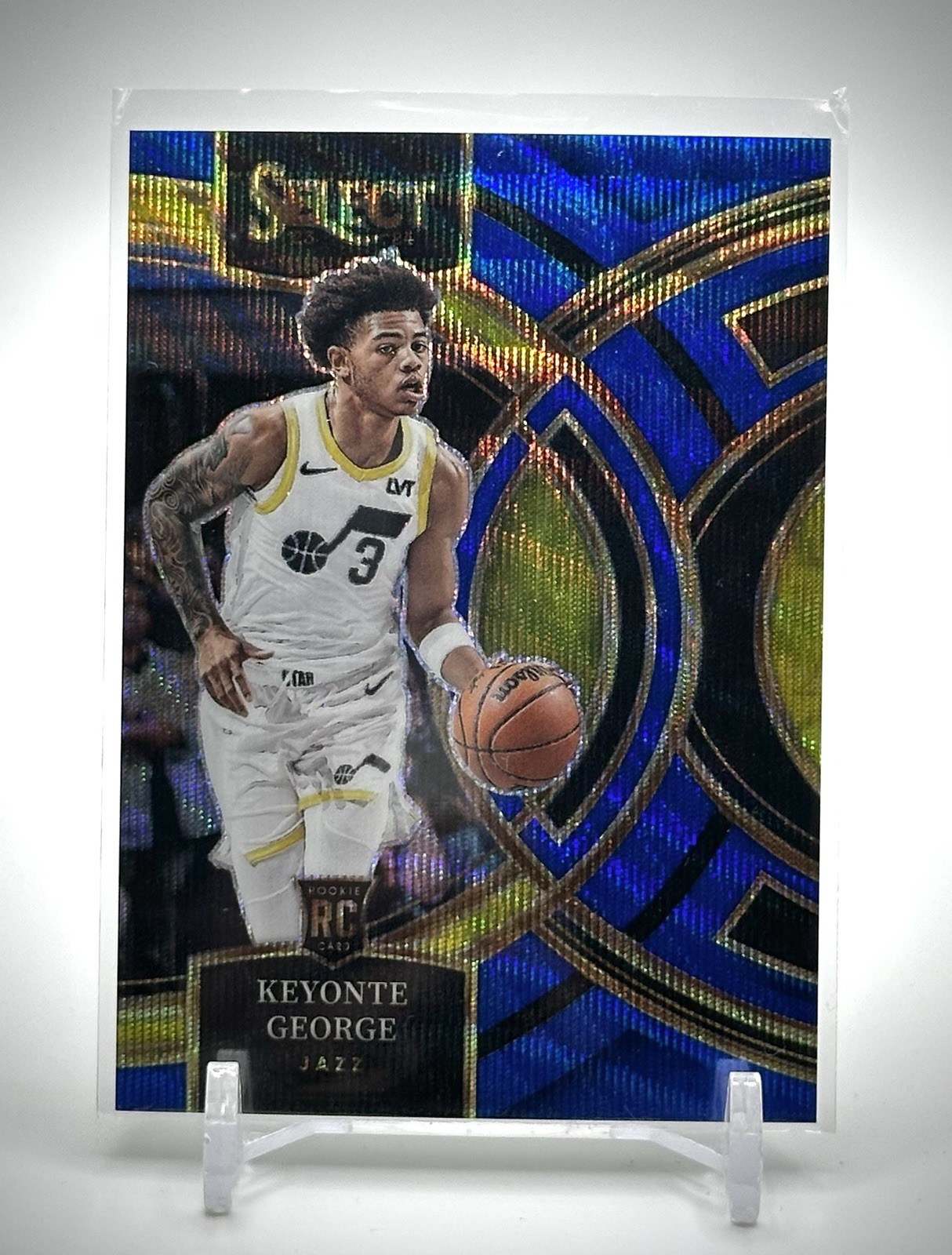 2023-24 Panini Select Prizm Keyonte George Blue Wave #109 Premier Rookie RC /75