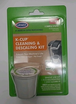 K Cup Cleaning & Descaling Kit Coffee Machine 2 Step Single Use Urnex NEW