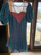 Custom Designer 80/90  s Girls Figure Skating Dress Size 10