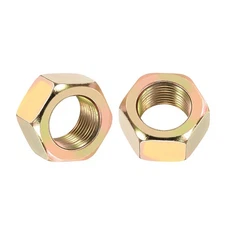 10pcs Hex Nuts - [3/4"-16] Carbon Steel Grade 8 Hardware Nuts, Yellow