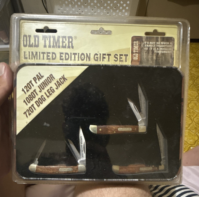 Old Timer Limited Edition Gift Set Pocketknives 120T 108OT 720T Wood SS