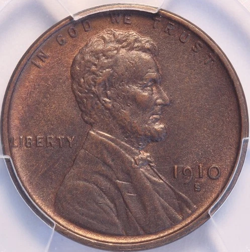 1910 S Lincoln Cent, PCGS AU55, Very Choice AU, Elusive Semi-Key Date!
