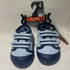 Wonder Nation Baby Boy Shoes Size 4 Sneaker Walking Blue New Rubber Sole NWT