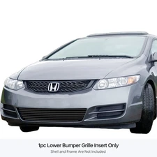 For Honda Civic 09-11 APG 1-Pc Black 8x6 mm Horizontal Billet Bumper Grille