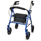 McKesson Upright Rollator Walker 300 lbs. 31 to 35” Handle Height 146-10257BL-1
