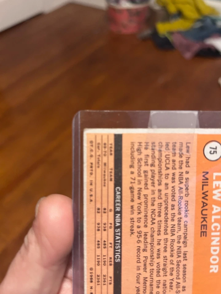 1970-71 Topps - Kareem Abdul-Jabbar #75 Foto 2 de 4