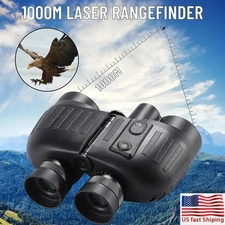 1500m 8X40 Marine Binoculars with Compass Rangefinder Waterproof for Hunting USA