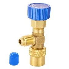 R12 R22 Refrigerant Charging Valve, Safety Flow Control Ball Valve, Brass Low 