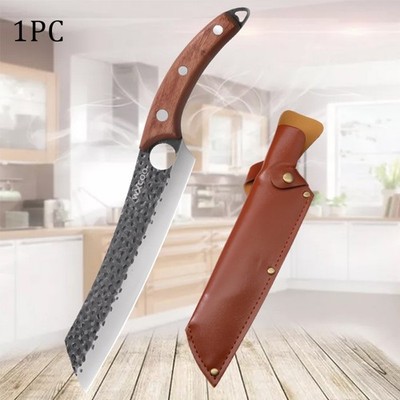 1-7PCS Stainless Steel Kitchen Knife Wooden Handle Chopper Cleaver Boning