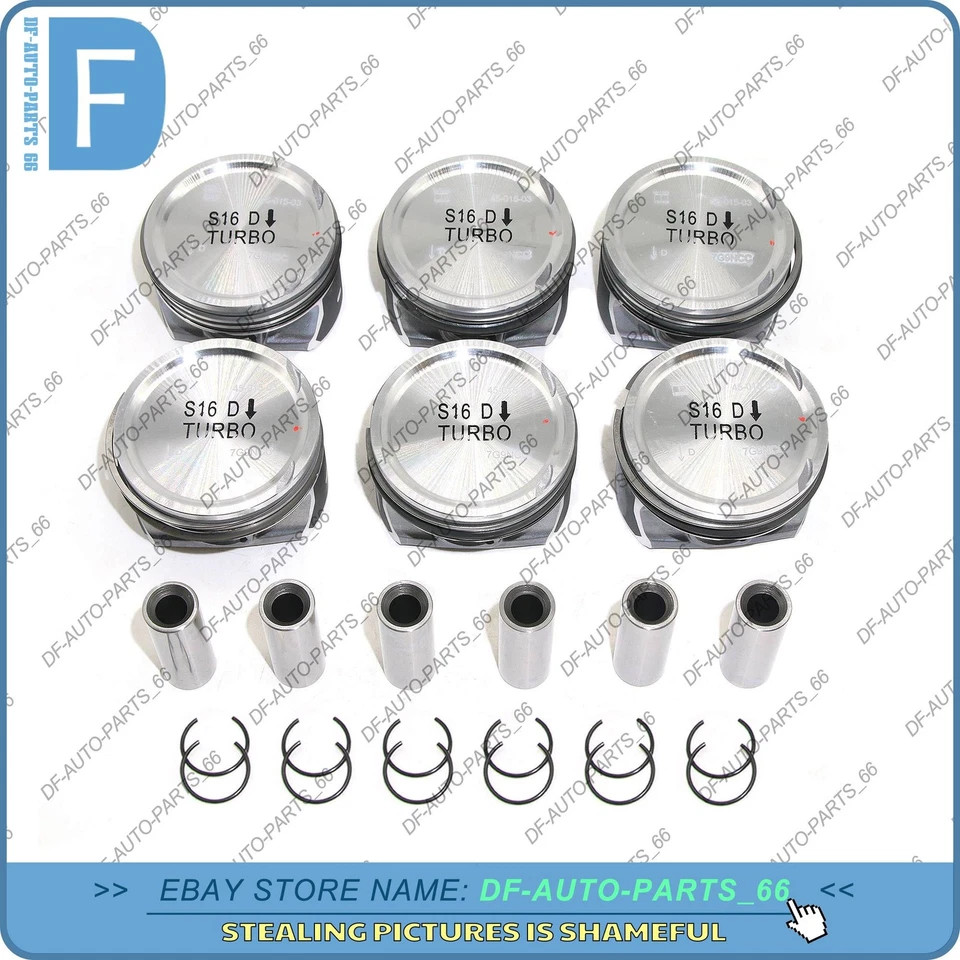 6X Pistones y anillos STD para Volvo S60 S80 V60 XC60 XC70 3.0T T6 B6304T 30750892 Foto 2 de 4