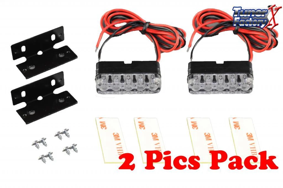 Foot Pegs LED Rear Brake white Light FIT Honda Ascot C200 CB100 CB1000R CB350 - Image 3 of 4