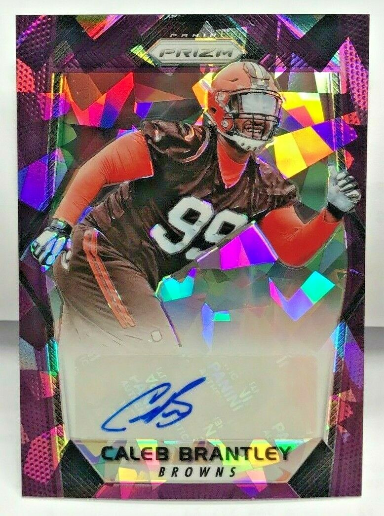 Caleb Brantley 2017 Panini Prizm RC Autograph Auto Purple Cracked Ice /75 Browns