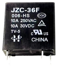 HongFa JZC-36F 006-HS Power Relay 10A 250VDC 4 Pins Replace SDT-S-106LMR