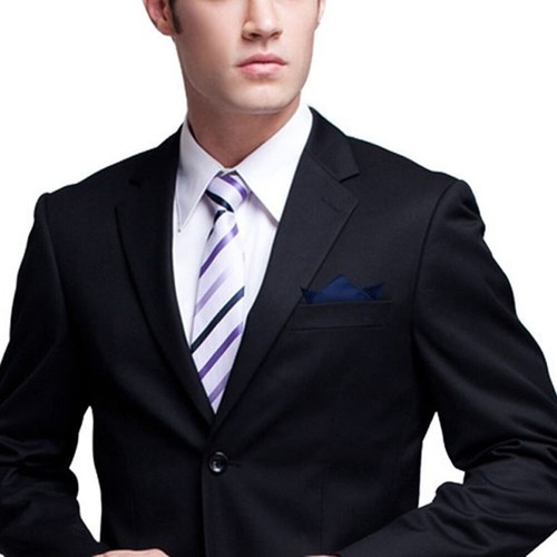 Men's Handkerchiefs Solid Color Handkerchief Hanky Silk Suits Pocket Square Gift - Picture 4 of 40