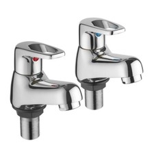 Mira Assist Lever Basin Pillar Taps Chrome Commercial Utility Taps - 1 Pair WRAS