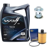 MotoröL Set 5W40 5Liter + ÖLfilter + ÖLablassschraube FüR Alfa Romeo Fiat Lancia
