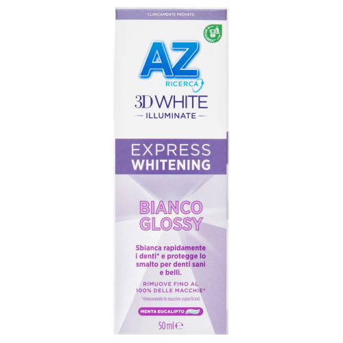 AZ Dentifricio 3D White Illuminate Express Whitening Bianco Glossy 50ml