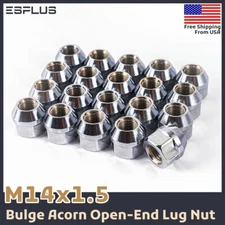 24Pc 14x1.5 Open End Acorn Bulge Lug Nuts For Chevy GMC Silverado Sierra 1500