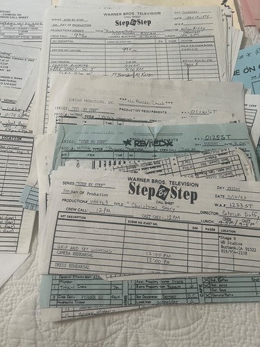 LARGE LOT ORIGINAL TV OF SHOOTING SCHEDULES CALL SHEET STAFF CREW LIST PROMO #15 - Picture 8 of 11