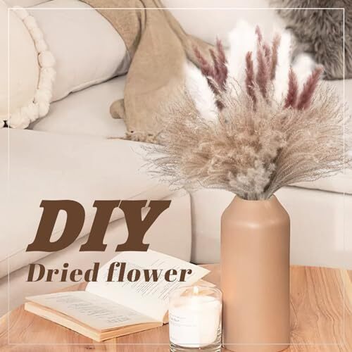 100 PCS Dried Pampas Grass Decor, Natural Pampas Grass 100pcs Pampas