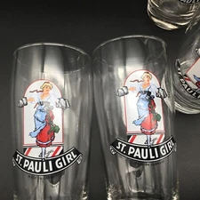 St. Pauli Girl Beer Glasses 0,3L  Set of 2  5.5”  German Made  Prost