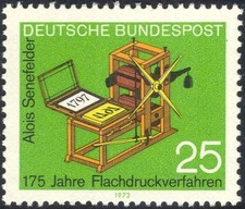 Germania 1972 Senefelder/stampa litografica/libri/persone 1v (n44325)