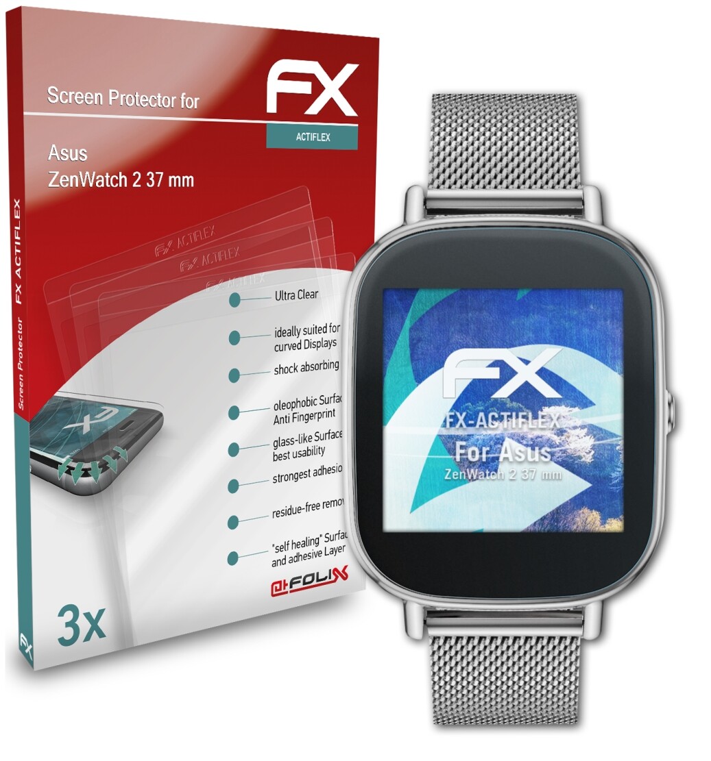 atFoliX 3x Proteggi Schermo per Asus ZenWatch 37 mm