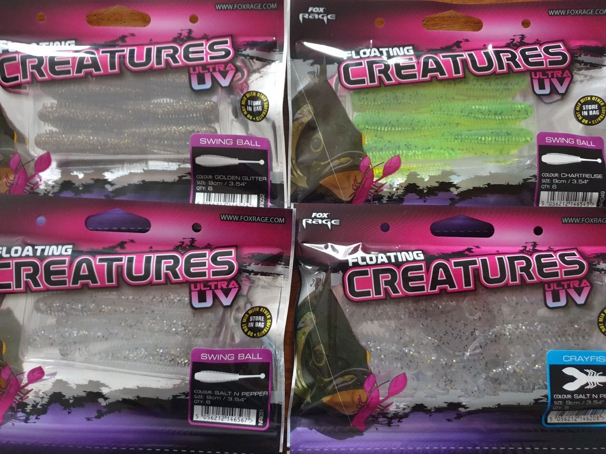 Lot De Leurres Souples Fox Rage – UV 7cm – Grayfish, Shovel Shad, Funky Worm – 20 à 50 Pièces