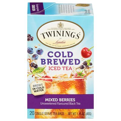 3 Pack - Twinings Mixed Berries Cold Brewed Black Tea Bags - 20 Count