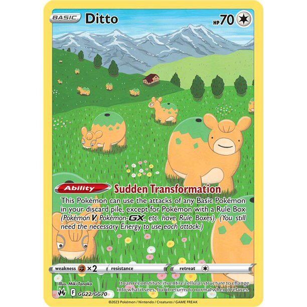 Ditto Metamorph Pokemon Custom Card Holo French English Print 