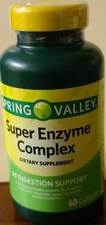 New Spring Valley Super Enzyme Complex Dietary Supplement 60 Capsules
