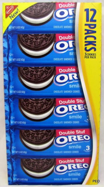 Nabisco Oreo Double Stuf Chocolate Sandwich Cookies 1 5 Oz 12 Ct For Sale Online Ebay